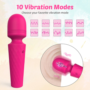 YLove mujeres lindo silicona ABS <span class=keywords><strong>Mini</strong></span> varita masajeador 10 funciones de vibración suave <span class=keywords><strong>Mini</strong></span> AV vibrador juguete sexual para mujeres - Product Image 5
