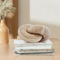 Maillon de chaîne rustique en bois sculpté à la main à 2 maillons pour objets décoratifs décoratifs pour la décoration intérieure