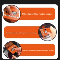 KUNAISI Raclette magnétique pour pare-brise de voiture, en gel de silice orange auto-réparant, pour PPF, outils de pose et de décapage de film de protection automobile