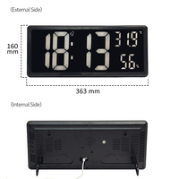 Reloj de Pared Digital LED Grande, Moderno y Decorativo, con Temperatura, Humedad, Calendario, Minimalista, para el Hogar, para Personas con Demencia