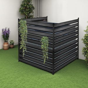 Panel de valla DE PANTALLA DE PRIVACIDAD DE Metal para exteriores, Kit de cubierta de CA sin excavación para equipo de piscina de cubo de basura, Partición de barrera de jardín - Product Image 5