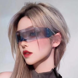 Lunettes de soleil sans monture tout-en-un <span class=keywords><strong>Halloween</strong></span> Tech, UV400, mode futuriste, lunettes hip-hop, lunettes de boîte de nuit - Product Image 3