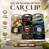 Diffuseur d'aromathérapie en plastique à évaporation naturelle, parfum de voiture longue durée bois de santal et rose, logo personnalisé OEM