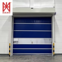 Porte rapide à enroulement en aluminium, accès rapide, porte haute, porte automatique à grande vitesse en PVC avec servomoteur