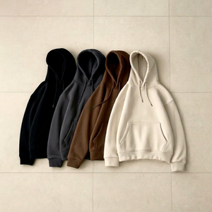เสื้อสเวตเชิ้ตผ้าฝ้ายฟลีซเนื้อหนัก ทรงหลวมทันสมัย 350 GSM ผ้าฝ้ายฟลีซคุณภาพพรีเมียม - Product Image 1