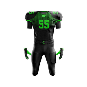 Uniforme de football américain brodé à 100 % OEM, uniforme de haute qualité en polyester pour jeunes, motifs de numéros vierges, vêtements de sport pour jeunes - Product Image 4