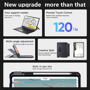 เคสแท็บเล็ตอัจฉริยะ11นิ้วแบบถอดได้คุณภาพสูงพร้อมการปรับหลายมุมสำหรับเคสคีย์บอร์ด <span class=keywords><strong>Xiaomi</strong></span> Pad 5/5 Pro-สินค้าใหม่ - Product Image 4