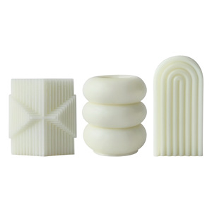 Vroege Stijger Geometrische Donut Kaarsvorm Drie Cirkels Stapelen Muziek Diy Aromatherapie Gips Cake Siliconen Mal - Product Image 5