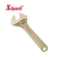 Clé à molette anti-étincelles X-SPARK en cuivre béryllium, réglable, antidéflagrante, non magnétique, pour utilisation dans les usines chimiques et les raffineries
