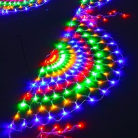 Lumières LED en forme de paon, lumières de filet imperméables pour l'extérieur, guirlandes lumineuses scintillantes pour clôture, hôtel, cour et décoration de fêtes