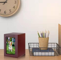 Urne commémorative moderne en bois pour cendres d'animaux de compagnie, best-seller, avec boîte photo, qualité supérieure