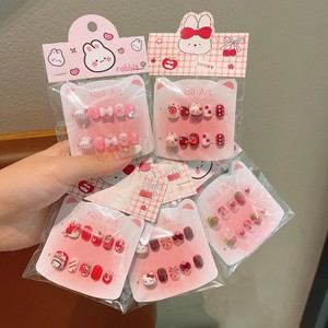 Nouveaux <span class=keywords><strong>faux</strong></span> <span class=keywords><strong>ongles</strong></span> autocollants pour petites filles, mignons, imperméables, pour enfants, autocollants pour <span class=keywords><strong>ongles</strong></span> auto-adhésifs - Product Image 2