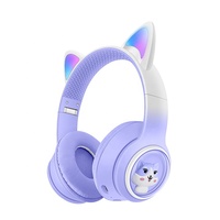 Casque stéréo sans fil véritable avec oreilles de chat M8 personnalisé avec logo, écouteurs intelligents, écouteurs pour enfants, casque pour enfants