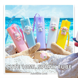 Flacon pulvérisateur carré personnalisable de 10 ml, motif dessin animé mignon, pour <span class=keywords><strong>alcool</strong></span> buccal et parfum, en PP, avec pompe pulvérisatrice à fine brume et impression sérigraphique - Product Image 2