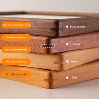 Cadre photo magnétique en bois massif de noyer noir, mini 3 et 4 pouces, pour affichage de bureau DIY, design moderne animalier