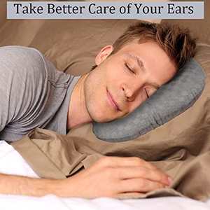 Ear Piercing Pillow for Side Sleepers Adjustable Memory Foam Filled Ergonomic Washable Design Pain Relief Pressure Sore - Product Image 4