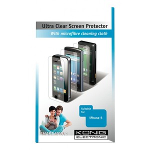 Protecteur d'écran ultra transparent pour iPhone 5 avec chiffon de nettoyage en microfibre - Product Image 1