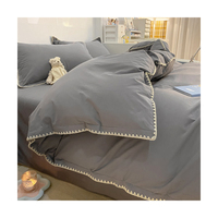 Nouvel ensemble de literie de luxe en coton, confortable, Style Simple, vente en gros, linge de maison, linge de lit lavé