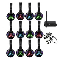 Casque sans fil silencieux RF988 avec port de type C, équipement de disco silencieux pour les événements et les fêtes de disco silencieux, kits à 3 canaux