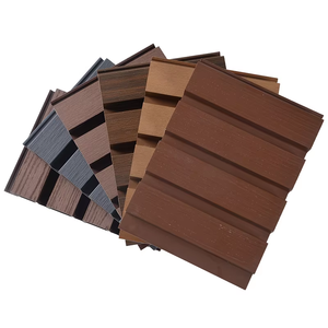 <span class=keywords><strong>Panel</strong></span> de Pared Exterior Impermeable y Ecológico de Plástico para Hoteles y Villas con Diseño Moderno y Textura de Madera - Product Image 3