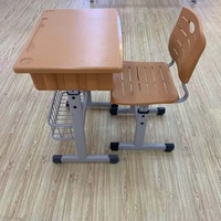Bureau d'étude et chaise réglables en hauteur pour enfants, ensemble table et chaise d'étude individuelles, vente en gros d'usine