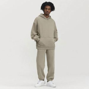 H5454 Fabricant de vêtements pour hommes à Guangzhou, vente en gros, sweats à capuche personnalisés en coton mélangé 380 g/m² doublés de polaire - Product Image 3