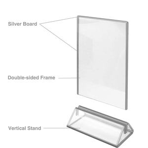Numéros <span class=keywords><strong>de</strong></span> Table en argent, 8.5x11, porte-cartes <span class=keywords><strong>de</strong></span> mariage, panneau acrylique et nombres <span class=keywords><strong>de</strong></span> Table - Product Image 3