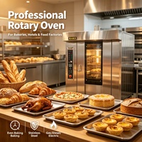 Four rotatif à gaz pour boulangerie avec fonction manivelle d'urgence
