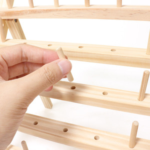 Faggio 60 rocchetti per cucire e ricamo rastrelliera in <span class=keywords><strong>legno</strong></span> filo cucito con ganci per cucire e ricami - Product Image 5