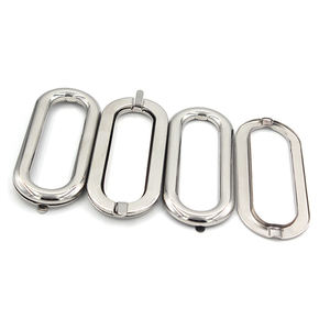 Poignée ovale en fer robuste avec œillets en métal argenté mat pour sacs à main et boîtes de rangement 88mm/75mm - Product Image 4