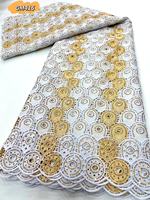 2023 Inmyshop Unique mode blanc et or séquence cordon dentelle séquence cordon dentelle fête mariage dentelle avec broderie régulière