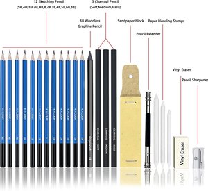 Nguồn Cung Cấp Nghệ Thuật Vẽ Và Phác Thảo Màu Bút Chì Thiết Lập 96/42Pcs Graphite Than Chuyên Nghiệp Nghệ Sĩ Bút Chì Kit Quà Tặng Cho Bé - Product Image 4