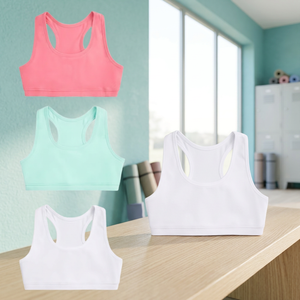 Wholesale Breathable Front Logo <b>Open</b> Back Brushed Women Gym <b>Bra</b> Activewear Double Shoulder Strap Yoga <b>Bra</b> - Product Image 2