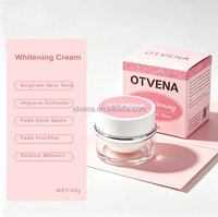 Crème éclaircissante anti-radicaux libres OTVENA, vegan, pour usage diurne, prévient la formation de taches sombres, maintient une peau éclatante et claire, tous types de peau, faible teneur en matières grasses