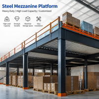 Plateforme en acier sur mesure anti-rouille Q235B pour entrepôt, gain de place pour centre de distribution logistique