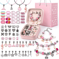 Kit de fabrication de bracelets en perles de cristal électroplaquées en alliage faites à la main Anji Newell, personnalisable, multicolores, boîte cadeau pour bijoux