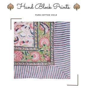 Vente flash : Sarong en coton imprimé à la main pour femmes, léger, idéal comme paréo de bikini, pour la plage et les vacances d'été - Product Image 3