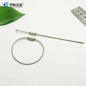 Porte-clés en fil métallique avec anneau à vis personnalisé YIWANG, en acier inoxydable - Product Image 4