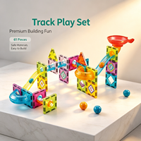 Bloques de Construcción Magnéticos de 5.5CM, Juego de Bolas Magnéticas, 61 Piezas, STEM Educativo, Placas Magnéticas de Viaje, Juguete de Construcción