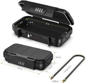 Coffre-fort portable grand format avec serrure à combinaison, câble métallique amovible, étanche et antivol pour la maison, le bureau, l'hôtel et les voyages - Product Image 1