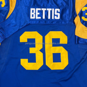 Sẵn Sàng Để Tàu Jerome Bettis Màu Xanh Throwback Chất Lượng Tốt Nhất Khâu Bóng Đá Mỹ Jersey - Product Image 1
