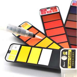 18/25/33/42 ensemble de peinture à l'<span class=keywords><strong>aquarelle</strong></span> solide portable avec stylo pinceau à eau pour <span class=keywords><strong>croquis</strong></span> en plein air art papeterie peinture à l'<span class=keywords><strong>aquarelle</strong></span> - Product Image 5