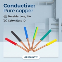 Cable Eléctrico Trenzado de Cobre Puro al 99.9%, BVR H07V-R 2.5mm2 4mm2, Retardante de Llama, Flexible, para Cableado Doméstico