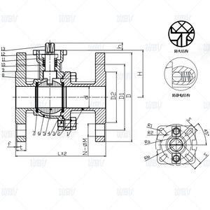 Válvula de bola con brida de plataforma alta neumática ANSI Q641F-150LB con tratamiento térmico FRAS y vástago sólido a prueba de golpes - Product Image 2