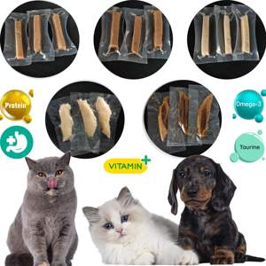 Snack per Animali Domestici Essiccati Lentamente a Taglio Originale, Fette Sottili di Petto di Pollo Senza Additivi, Cibo per Cani e Gatti - Product Image 6
