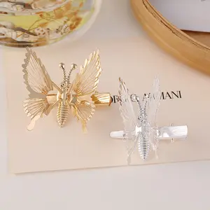 Movable butterfly hairpin new butterfly simple hairpin bangs side clip headdress hair accessories