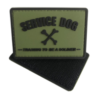 Vêtements de SERVICE pour chiens, patchs en PVC personnalisés, étiquette de jean en caoutchouc 3D, Logo doux, Badge, vêtements