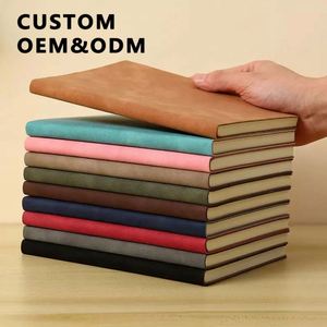 Wholesale Custom B5 <b>A5</b> Thick Soft Leather Hardcover Printed <b>Notepad</b> with 100 Sheets for Office Use and Gift - Product Image 1