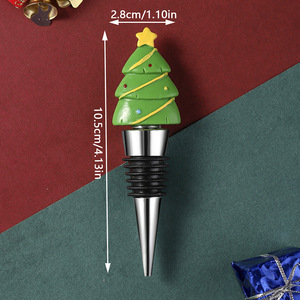 Bouchon de bouteille de vin en résine en forme de sapin de Noël, décoration de fête, cadeau 4916-3 - Product Image 3