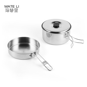 Ensemble de cuisine de camping Batterie de cuisine <span class=keywords><strong>Kit</strong></span> de gâchis avec sac de rangement Casserole et théière Accessoires de camping - Product Image 4